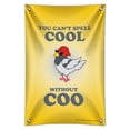thumbnail image 1 of You Can't Spell Cool Without Coo Funny Humor Home Business Office Sign, 1 of 4