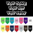 thumbnail image 1 of Pet and Dog Bandana Screen Printed, "You Come, You Sit, You Stay", 1 of 10