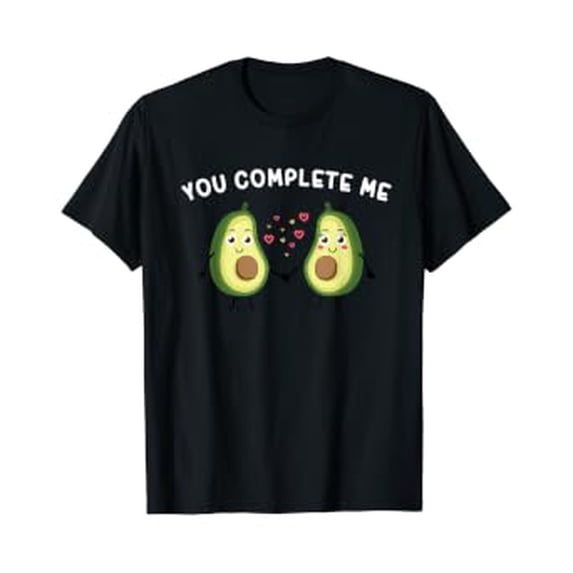 You Complete Me In Love Avocado Couple Valentines T-Shirt , Vintage T ...