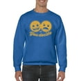 thumbnail image 1 of You Decide - Dual Mood Emoji Retro Graphic Men's Sweatshirt, 1 of 4