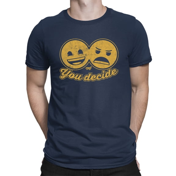 You Decide - Dual Mood Emoji Retro Graphic Men's T-shirt