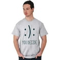 thumbnail image 1 of You Decide Happy Sad Emoticon Cute Plus Size Crewneck Graphic Tee Shirt Brisco Brands 2X, 1 of 4