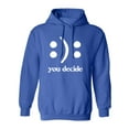 thumbnail image 1 of You Decide Smile Frown Adult Hooded Sweatshirt, 1 of 3