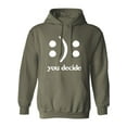 thumbnail image 1 of You Decide Smile Frown Adult Hooded Sweatshirt, 1 of 3