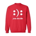 thumbnail image 1 of You Decide Smile Frown Crewneck Sweatshirt, 1 of 3