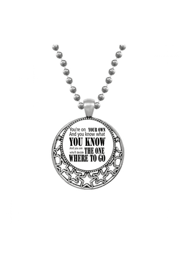 You Decide Where To Go Quote Necklaces Pendant Retro Moon Stars Jewelry