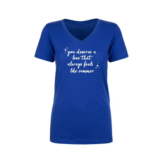 You Deserve A Love Womens V-Neck T-Shirt