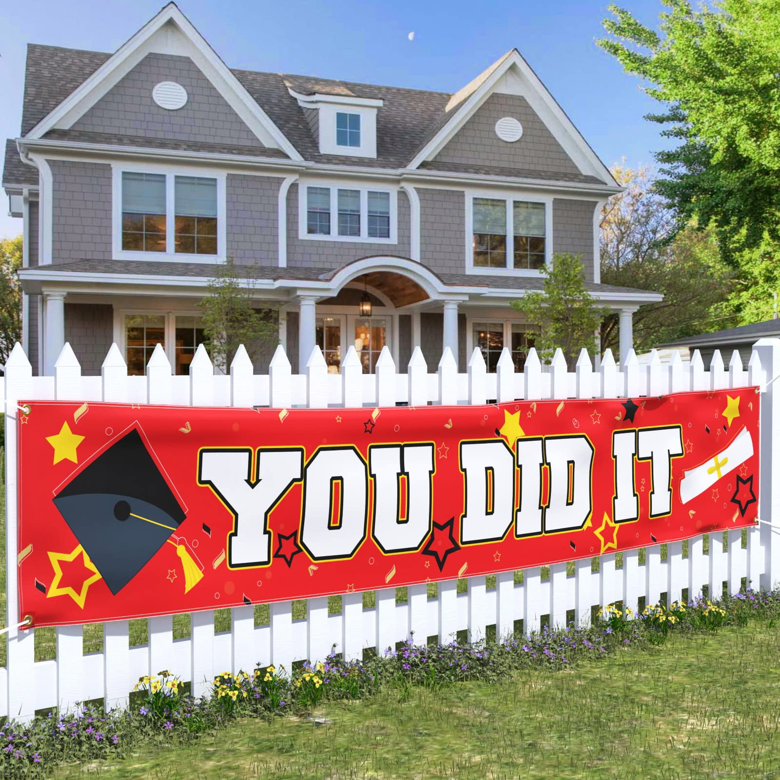 You Did It Banner 2023 Graduate Banners Black Funny Graduation Lawn ...