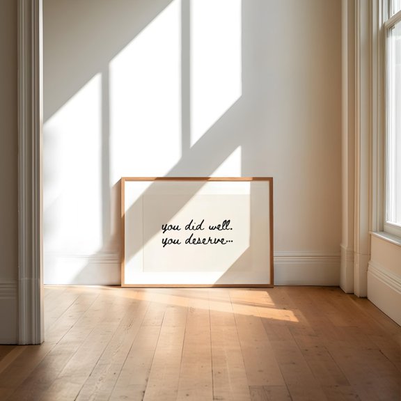 You Did Well Self Care Wall Art Wellness Quote Decor Living Room Bedroom Office