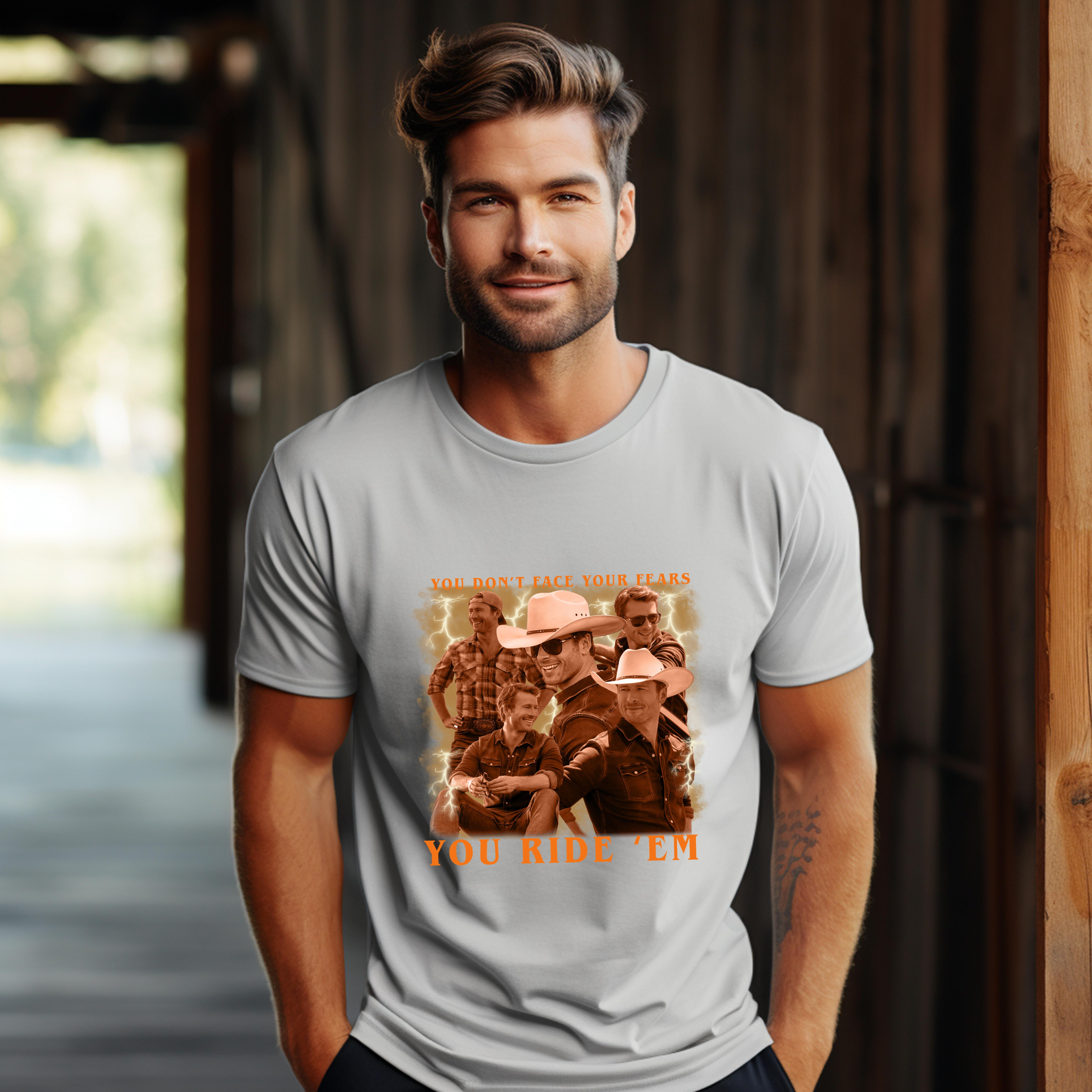 You Don'T Face Your Fears You Ride 'Em Retro Vintage Glen Powell As