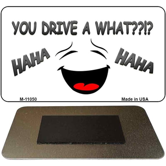 You Drive A What Novelty Metal Magnet M-11050 3.5" x 2" Magnet (M)