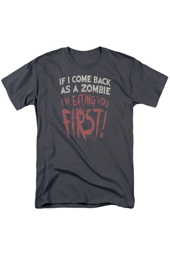 i'm eating you first funny zombie adult t-shirt tee