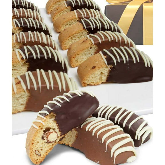 From You Flowers - Belgian Chocolate Dipped Biscotti Assortment - 12 Pieces for Birthday, Anniversary, Get Well, Congratulations, Thank You, All Occasions