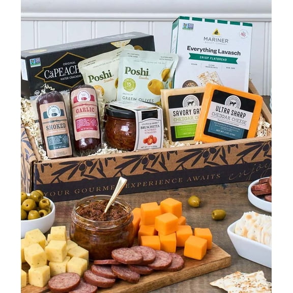 Cheese And Crackers Gift Basket