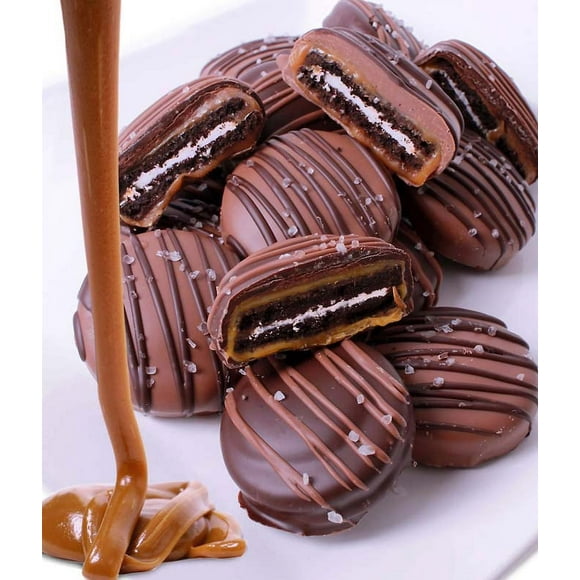 From You Flowers - Sea Salt and Caramel Chocolate Covered OREO Cookies - 12 Pieces for Birthday, Anniversary, Get Well, Congratulations, Thank You, All Occasions