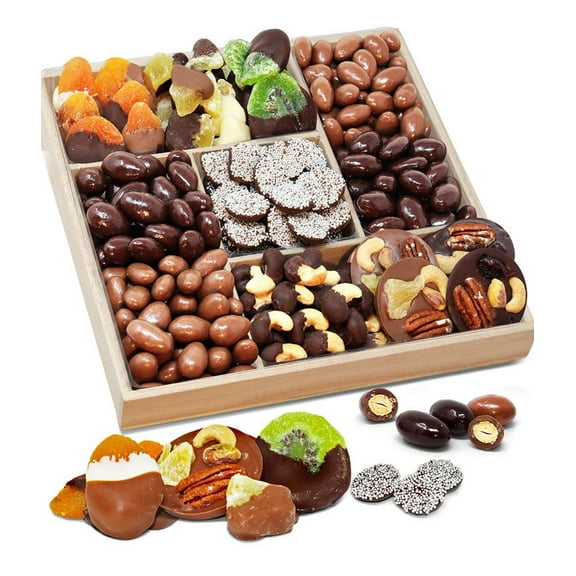 From You Flowers - Spectacular Belgian Chocolate Covered Dried Fruit and Nut Tray for Birthday, Anniversary, Get Well, Congratulations, Thank You, All Occasions