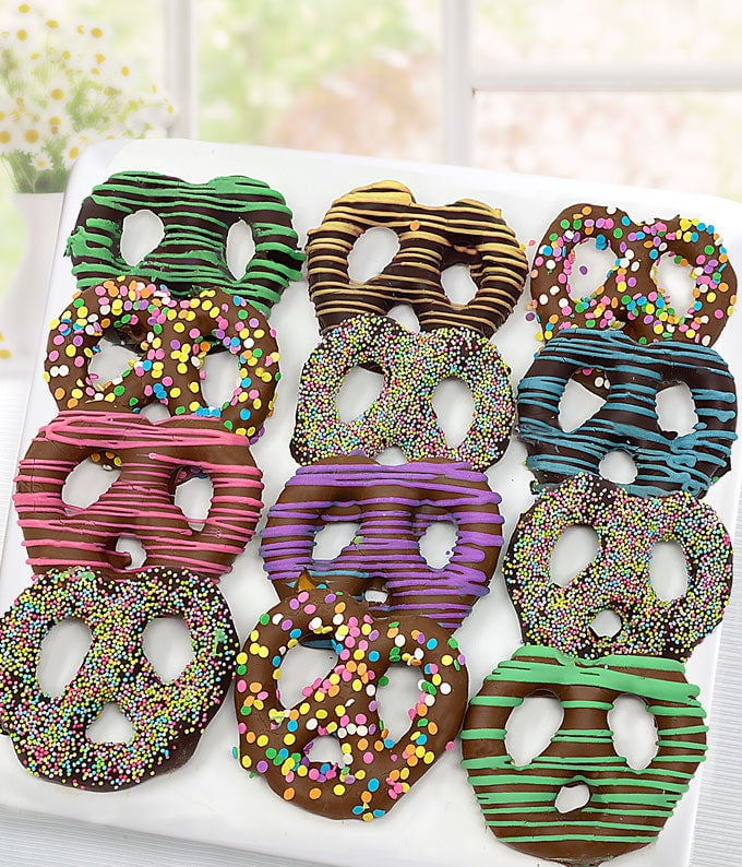 From You Flowers - Springtime Chocolate Covered Pretzel Knots for Birthday, Anniversary, Get Well, Congratulations, Thank You, All Occasions