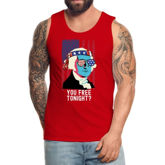 You Free Tonight George Washington 4th of July Men’s Premium Tank