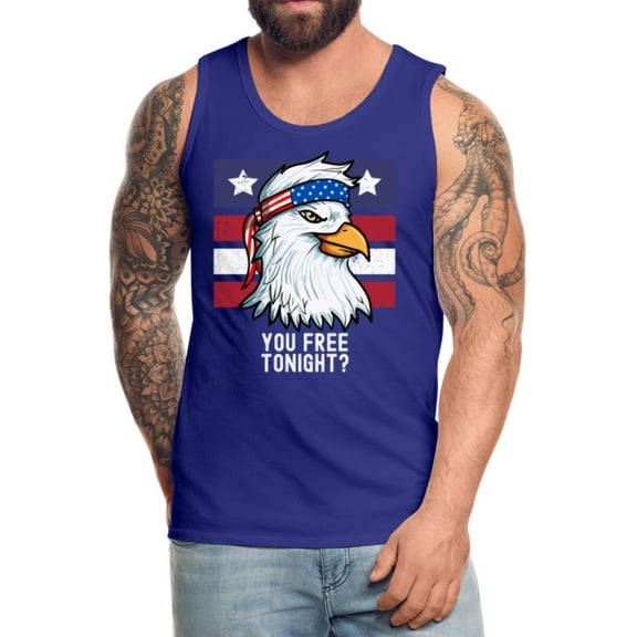 You Free Tonight?  Patriotic Eagle 4th of July Men’s Premium Tank