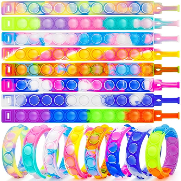 You Get 1 Stress Relief Wristband Fidget Popper Toys, You get 1 color vary