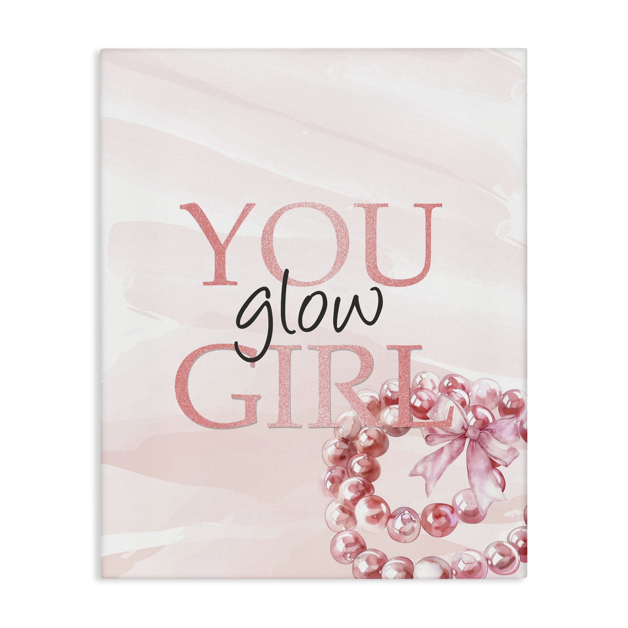 You Glow Girl Feminine Canvas Wall Art, design by Kim Allen