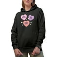 thumbnail image 1 of You Go Girl, 90s Inspired Candy Heart Encouragement for a Friend Merch Gift, Black Hooded Sweatshirt or Hoodie, 2XL, 1 of 5