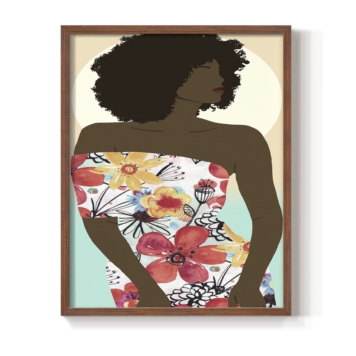 You Go Woman II Framed Print - Solid Wood in Single Picture Frame Solid Wood 2 Framed Print