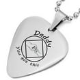 thumbnail image 1 of You Got This Daddy Necklace Sobriety Gifts for Men Stainless Steel NA Sober Recovery Guitar Pick Pendant Chain Recovering Addicts Anniversary Jewelry Gifts for Dad Father's Day Gifts, 1 of 5