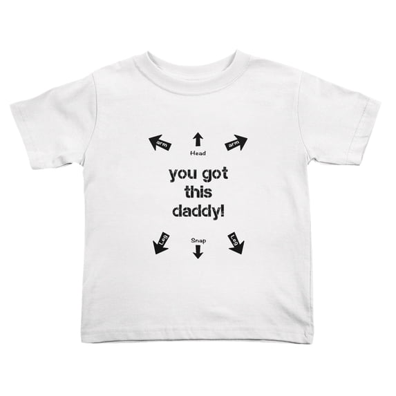 You Got This Daddy Cute Toddler Tshirts for Boys Girls (White, Youth M)