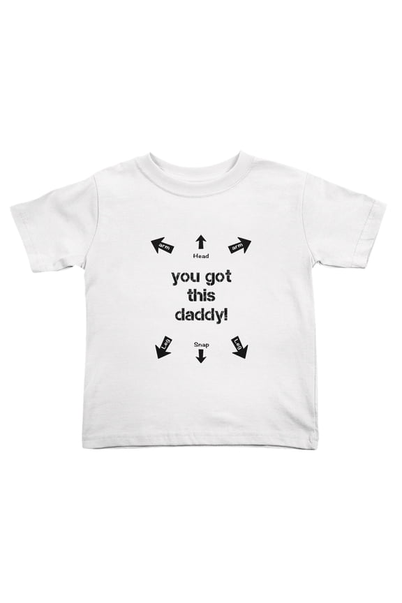 You Got This Daddy Cute Toddler Tshirts for Boys Girls (White, Youth M)