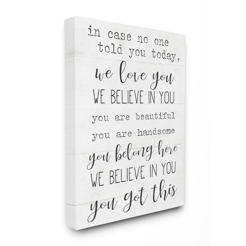 Inspirational White Canvas Wall Art with Motivational Quotes, 30 x 40