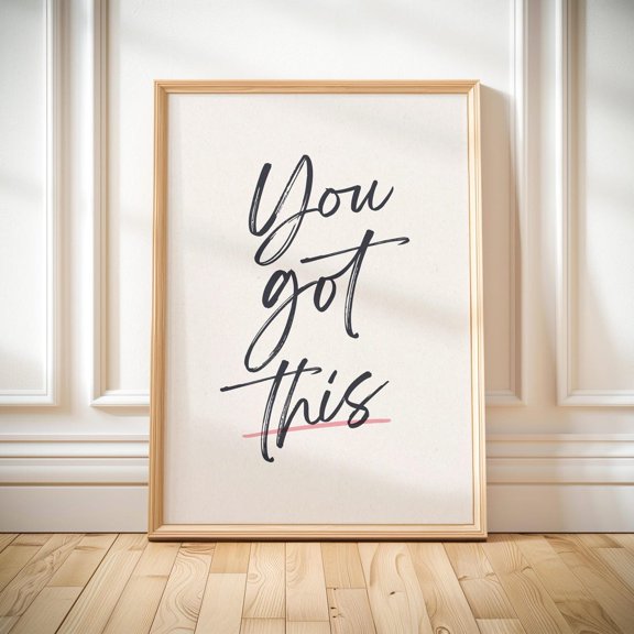 You Got This Retro Inspirational Decor Wall Art