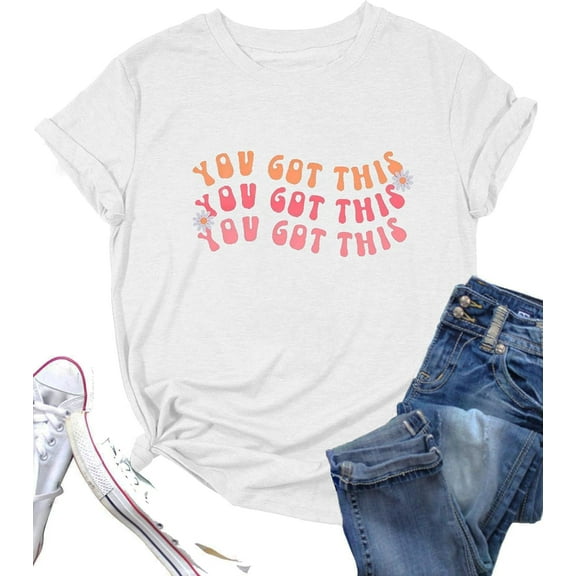 You Got This Shirt Women Teacher Graphic Testing Tshirts Funny Back to School Encouraging Short Sleeve Tees Tops