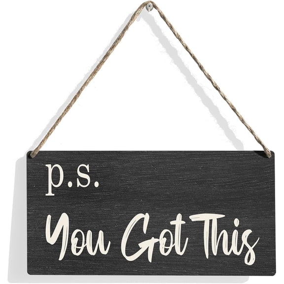 You Got This Wood Sign Inspirational Wooden Signs Rustic Hanging Plaque Home Wall Art 10x5 Inch Sign Wall Decor for Home Office