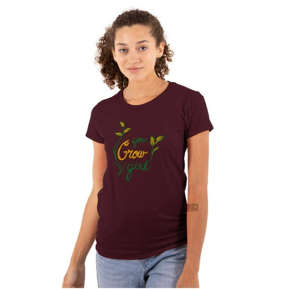 You Grow Girl Home Gardening Hobby Womens Slim Fit Graphic Tee Brisco Brands M