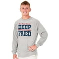 thumbnail image 1 of You Had Me At Deep Fried Southern Plus Size Long Sleeve Graphic Tee Shirt Brisco Brands 2X, 1 of 5