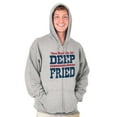 thumbnail image 1 of You Had Me At Deep Fried Southern Unisex Fleece Graphic Zip Up Hoodie Brisco Brands 2X, 1 of 5