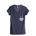 thumbnail image 1 of You Had Me At Merlot Women's Fashion Relaxed V-Neck T-Shirt Tee Heather Navy Large, 1 of 3