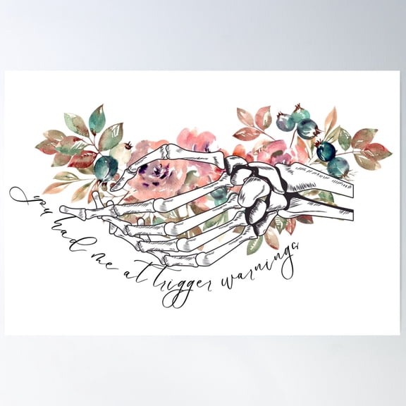 You Had Me At Trigger Warnings Poster Wall Art, Modern Wall Decor For Living Room Bedroom, 16x24 UNFRAMED