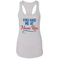 thumbnail image 1 of You Had Me at Home Run Ladies Racerback Tank, 1 of 2