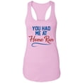 thumbnail image 1 of You Had Me at Home Run Ladies Racerback Tank, 1 of 2