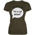 thumbnail image 1 of You Had Me at I'm a Cat Person Juniors Soft T Shirt, 1 of 1