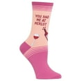 thumbnail image 1 of You Had Me at Merlot Blush Ladies Crew Socks Pink Size 4-10, 1 of 6