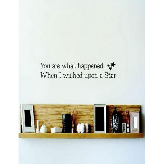 You Are What Happened When I Wished On A Star Girls Love Beautiful Crown Prince Unicorns Royalty Sweet Dreams Decorating Ideas Girl Boy Bedroom Wall Decal Sticker - Size: 16 Inch x 29 Inch