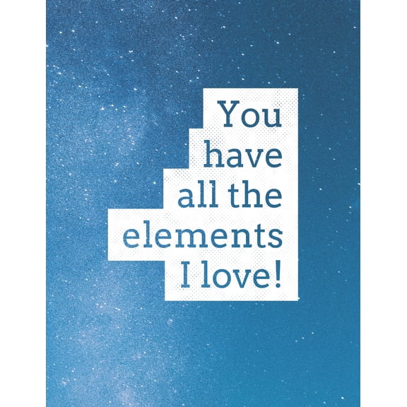 You Have All The Elements I Love: 8.5x11 Large Graph Notebook with Floral Margins for Adult Coloring, (Paperback)