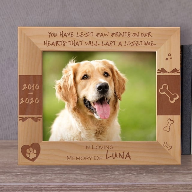 You Have Left Paw Prints On Our Hearts Personalized Wooden Frame10" x