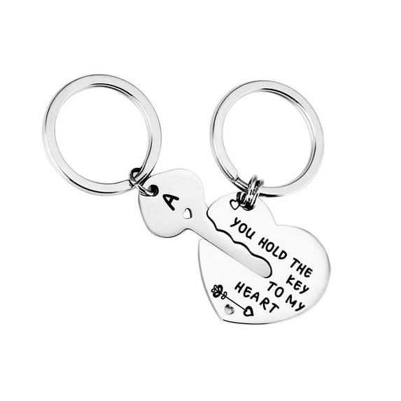 You Hold The Key To My Heart Puzzle Keychains Set, His and Hers Stainless Steel Couples Keyring Valentine's Gifts Y651