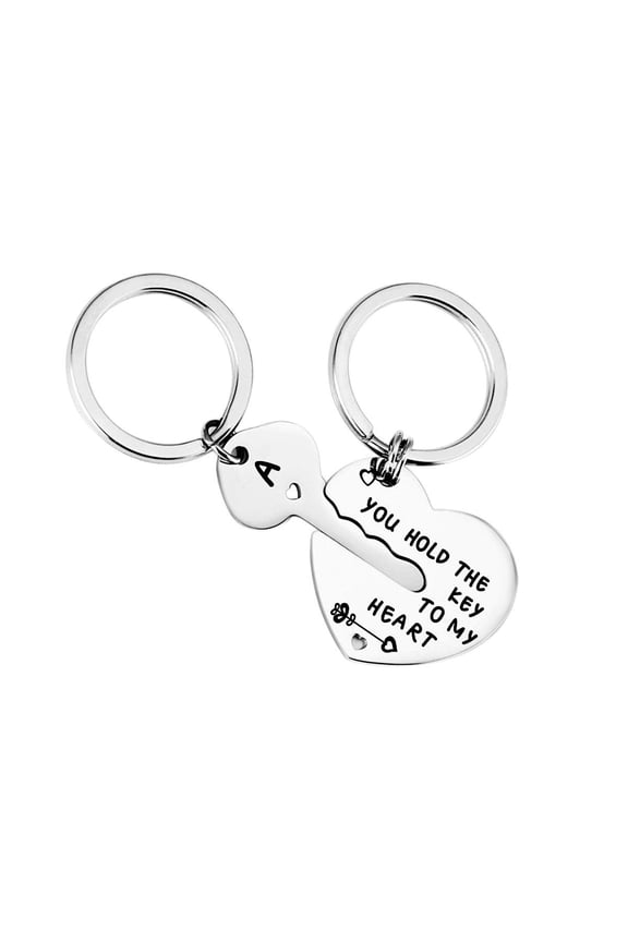 You Hold The Key To My Heart Puzzle Keychains Set, His and Hers Stainless Steel Couples Keyring Valentine's Gifts Y651