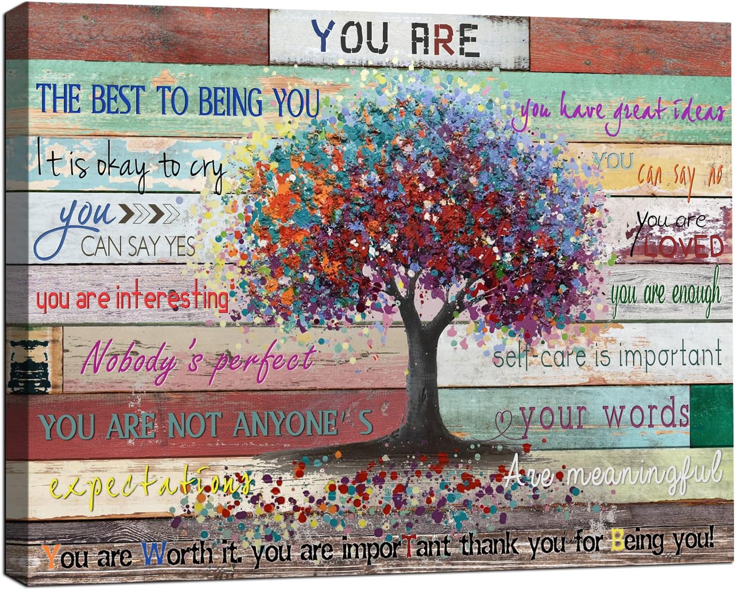 You Are Inspirational Wall Art Self Motivational Quotes Canvas Prints ...