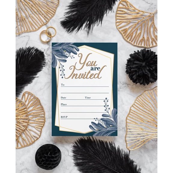 You Are Invited Formal Fill-in Party Invitations With Envelopes | 25 Invites & Envelopes | Wedding, Rehearsal Dinner, Birthday Party (Formal Your Invited)